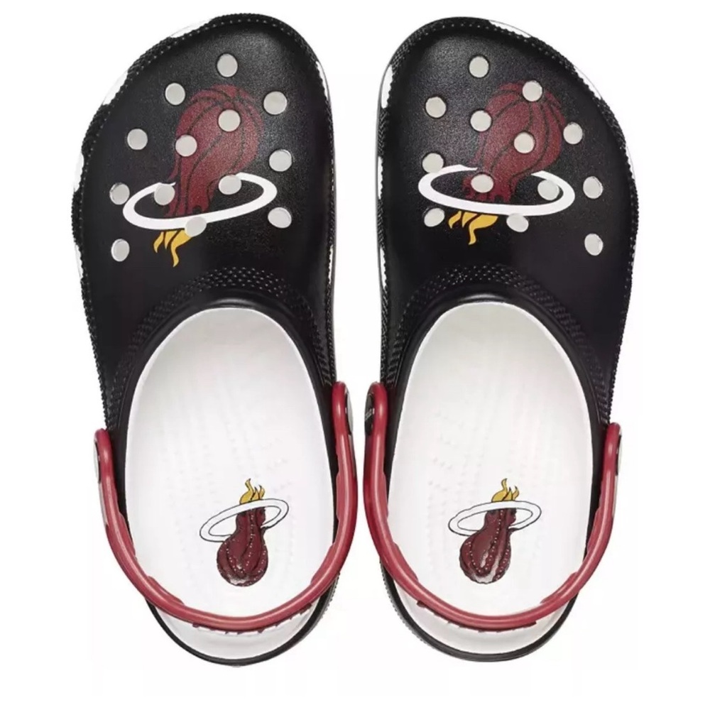Crocs NBA‎ Miami Heat Classic Clogs Men Size 12 208861-001 NEW